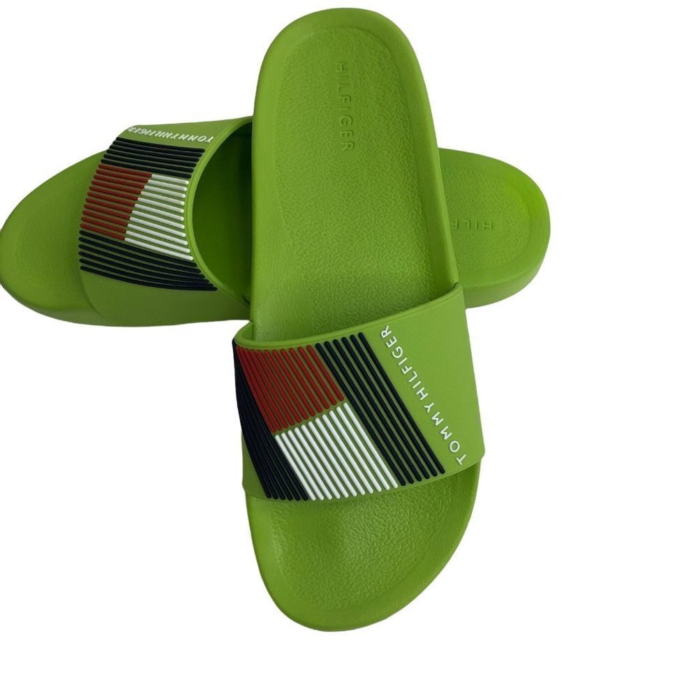 TOMMY HILFIGER MEN'S  EDNOR light green SLIDE SANDALS SZ‎ 10 NWT